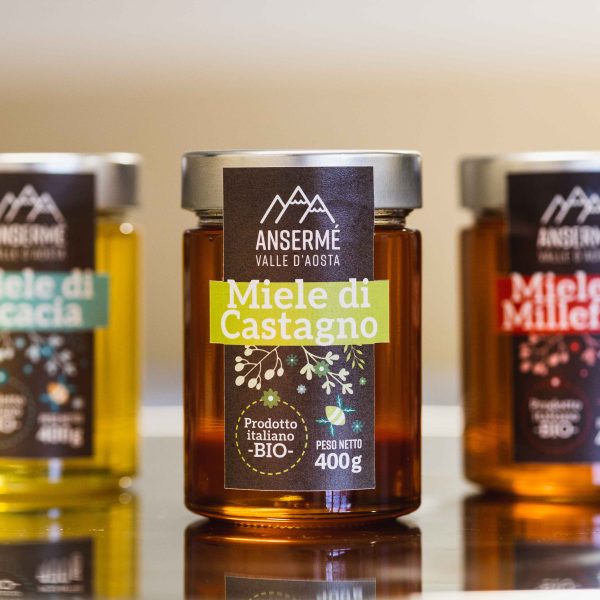 Miele BIO - Ansermé Valle d'Aosta - Tascapan castagno tris