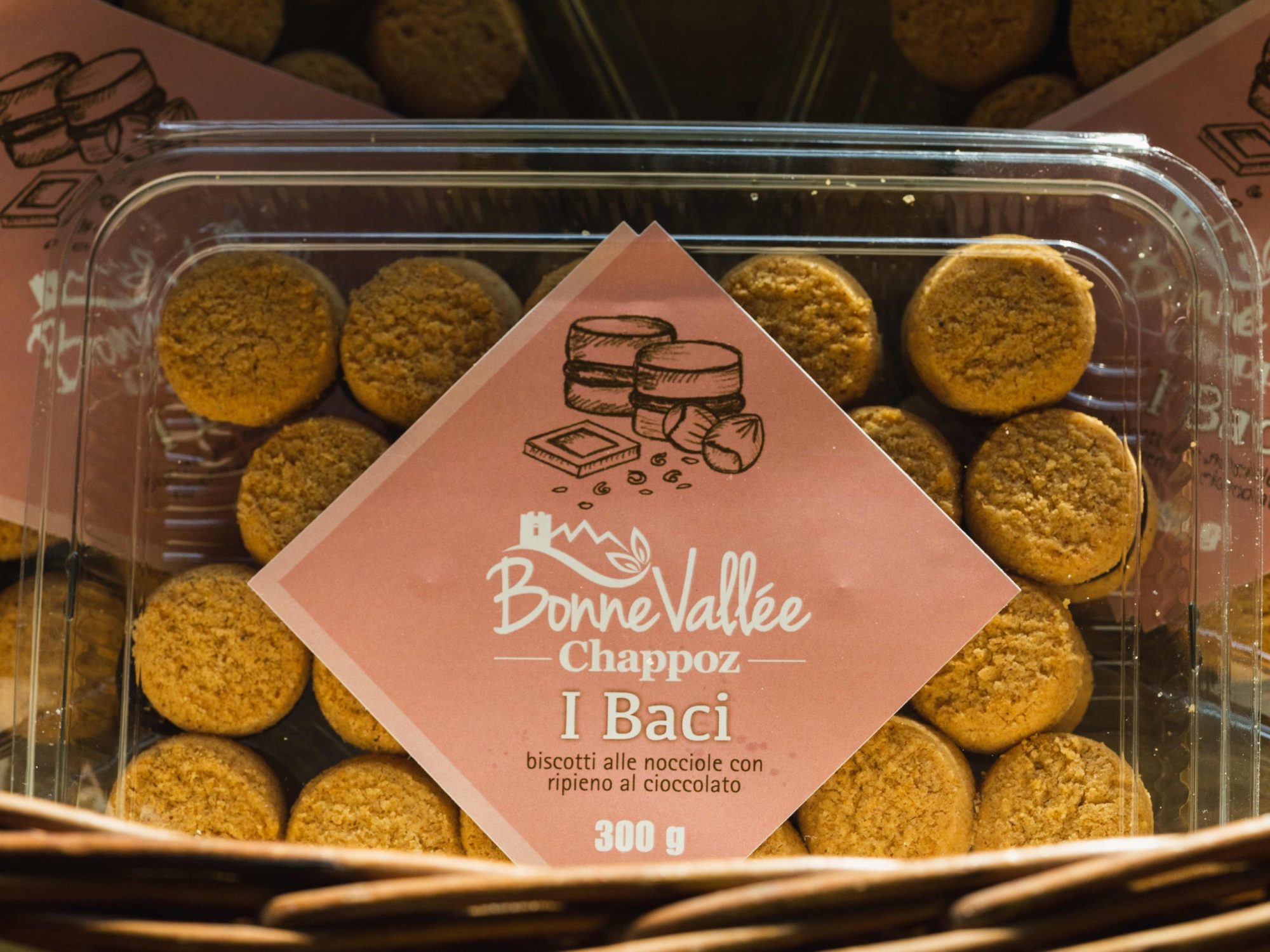 I Baci Chappoz nella loro confezione resistente da 300 grammi.
